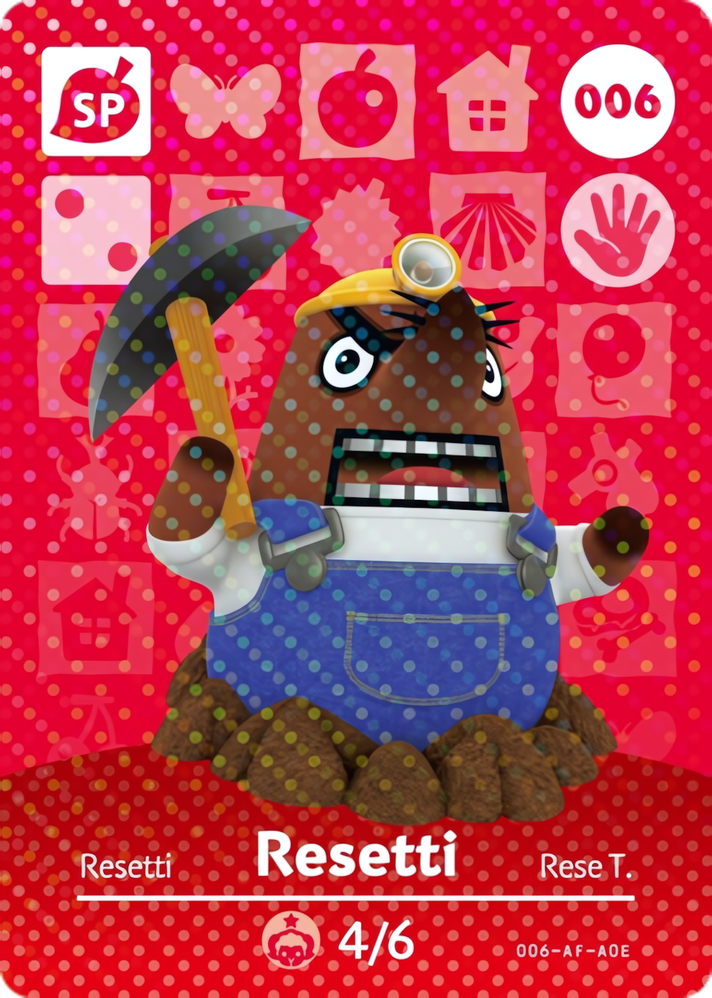 Resetti NFC Card – Animal Crossing New Horizons Amiibo