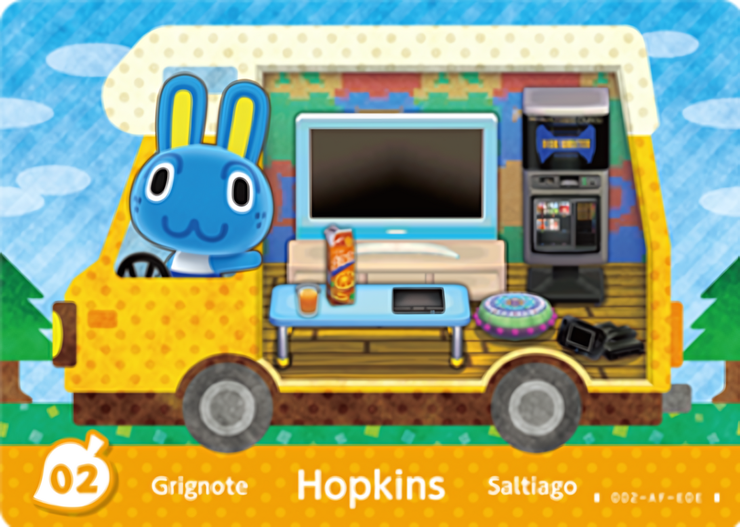 Hopkins NFC Villager Card – New Leaf – Welcome Amiibo