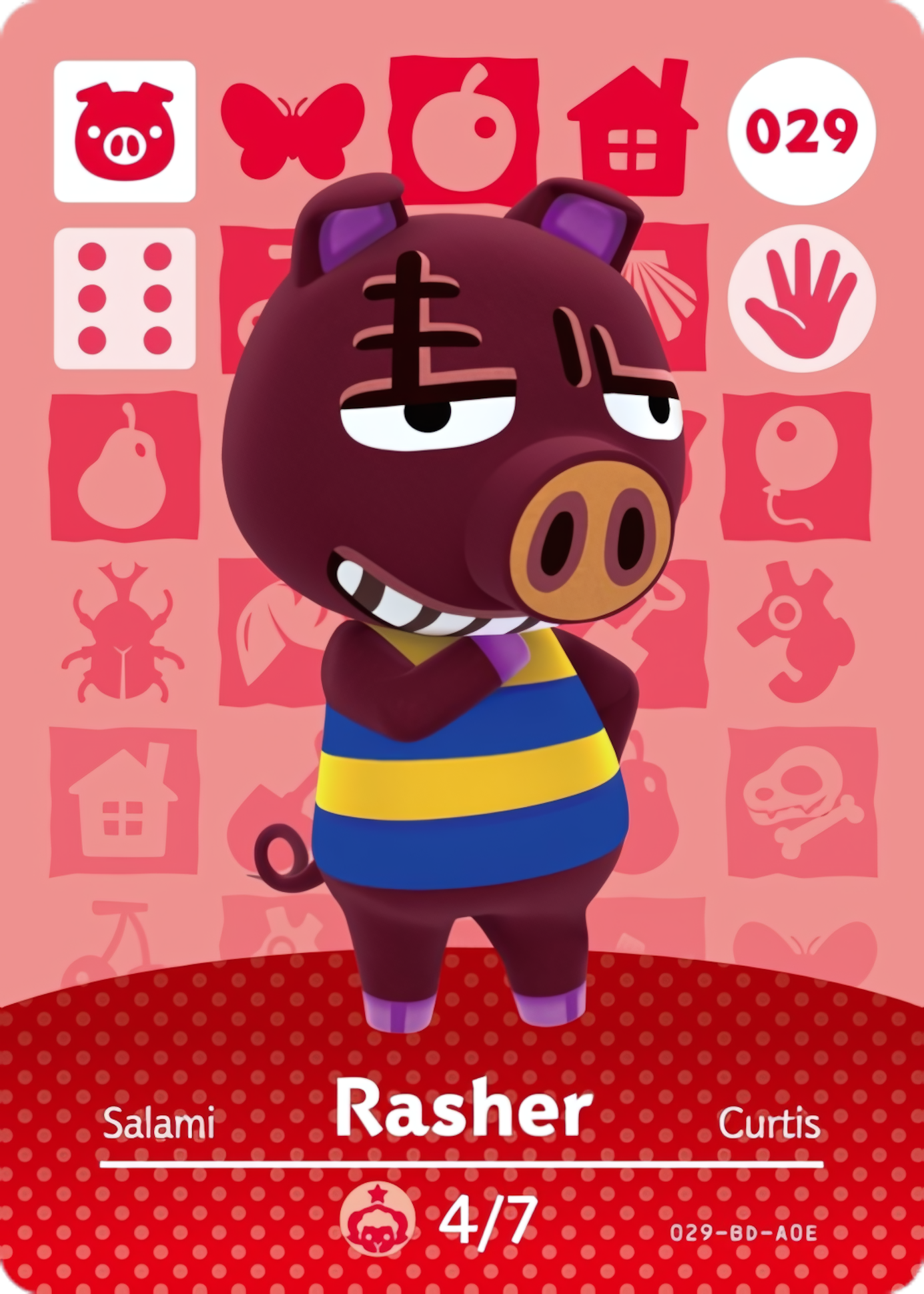 Rasher NFC Card – Animal Crossing New Horizons Amiibo