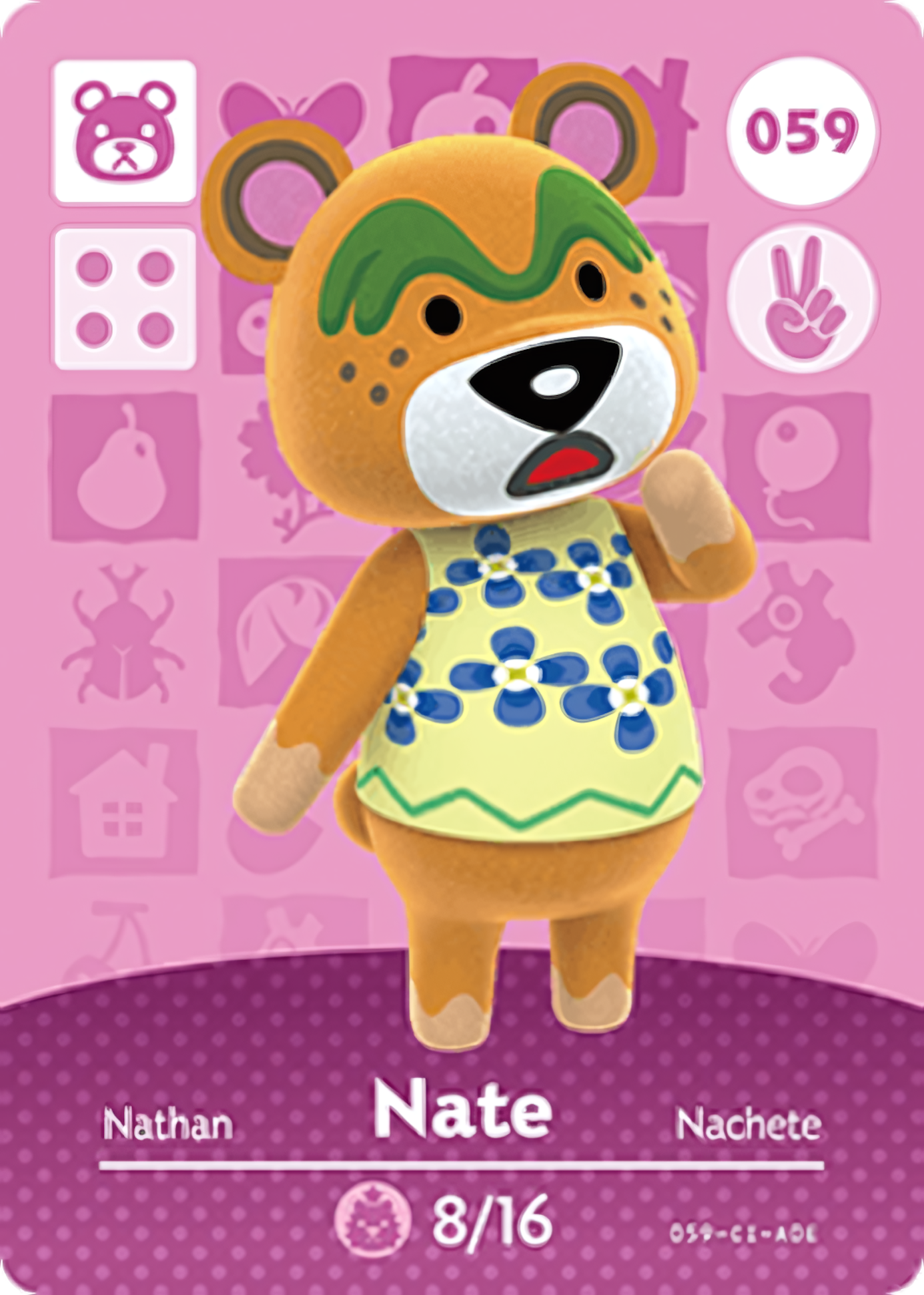 Nate NFC Card – Animal Crossing New Horizons Amiibo
