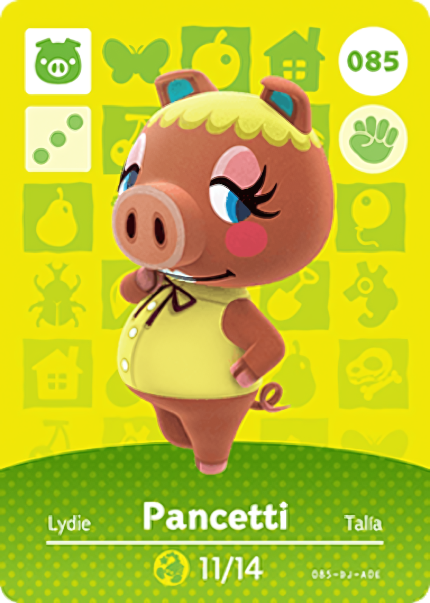 Pancetti NFC Card – Animal Crossing New Horizons Amiibo