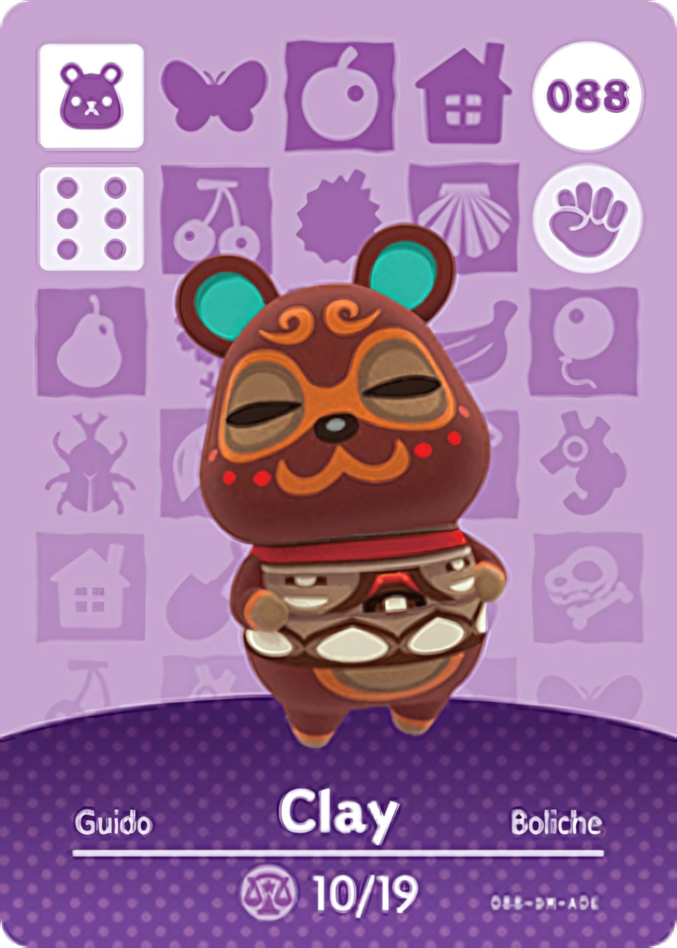 Clay NFC Card – Animal Crossing New Horizons Amiibo