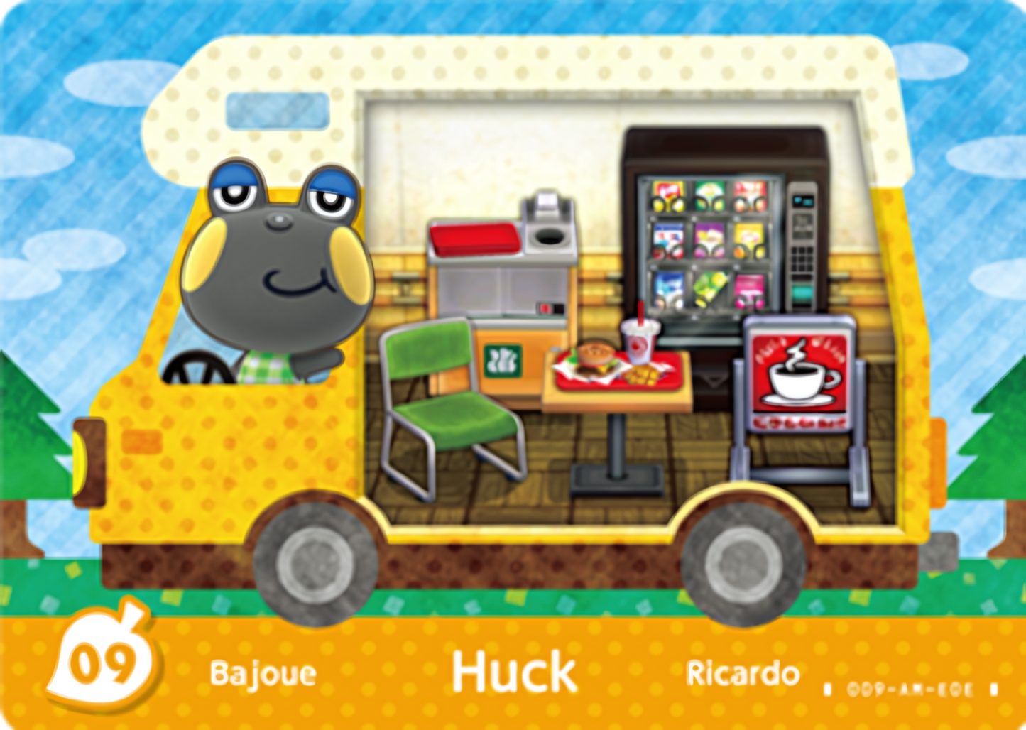 Huck NFC Villager Card – New Leaf – Welcome Amiibo