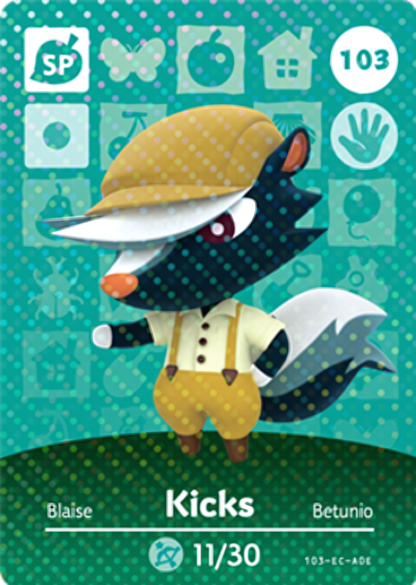 Kicks NFC Card – Animal Crossing Series 2 Amiibo