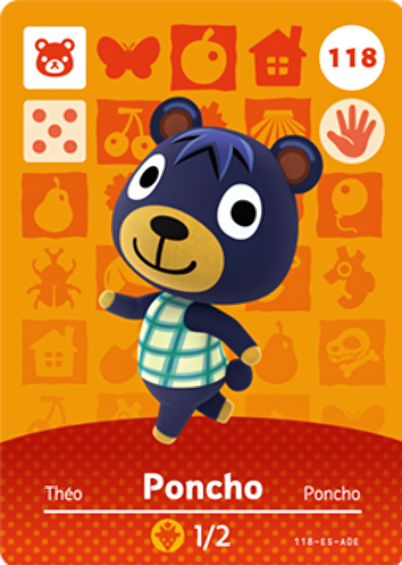 Poncho NFC Card – Animal Crossing Series 2 Amiibo
