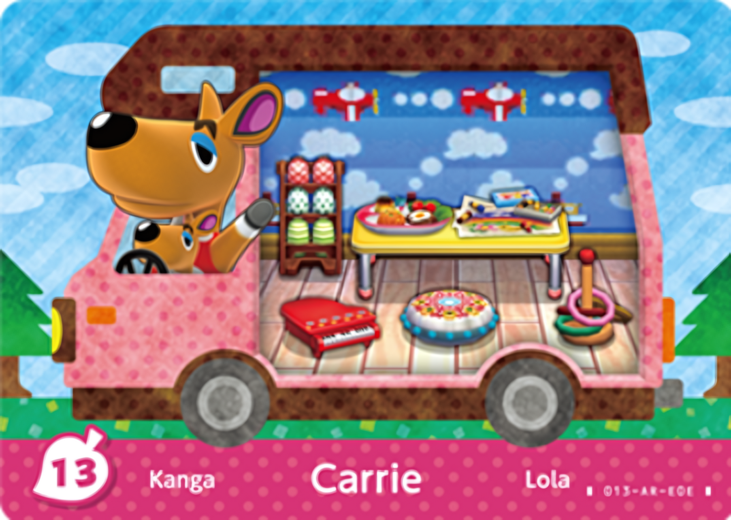Carrie NFC Villager Card – New Leaf – Welcome Amiibo