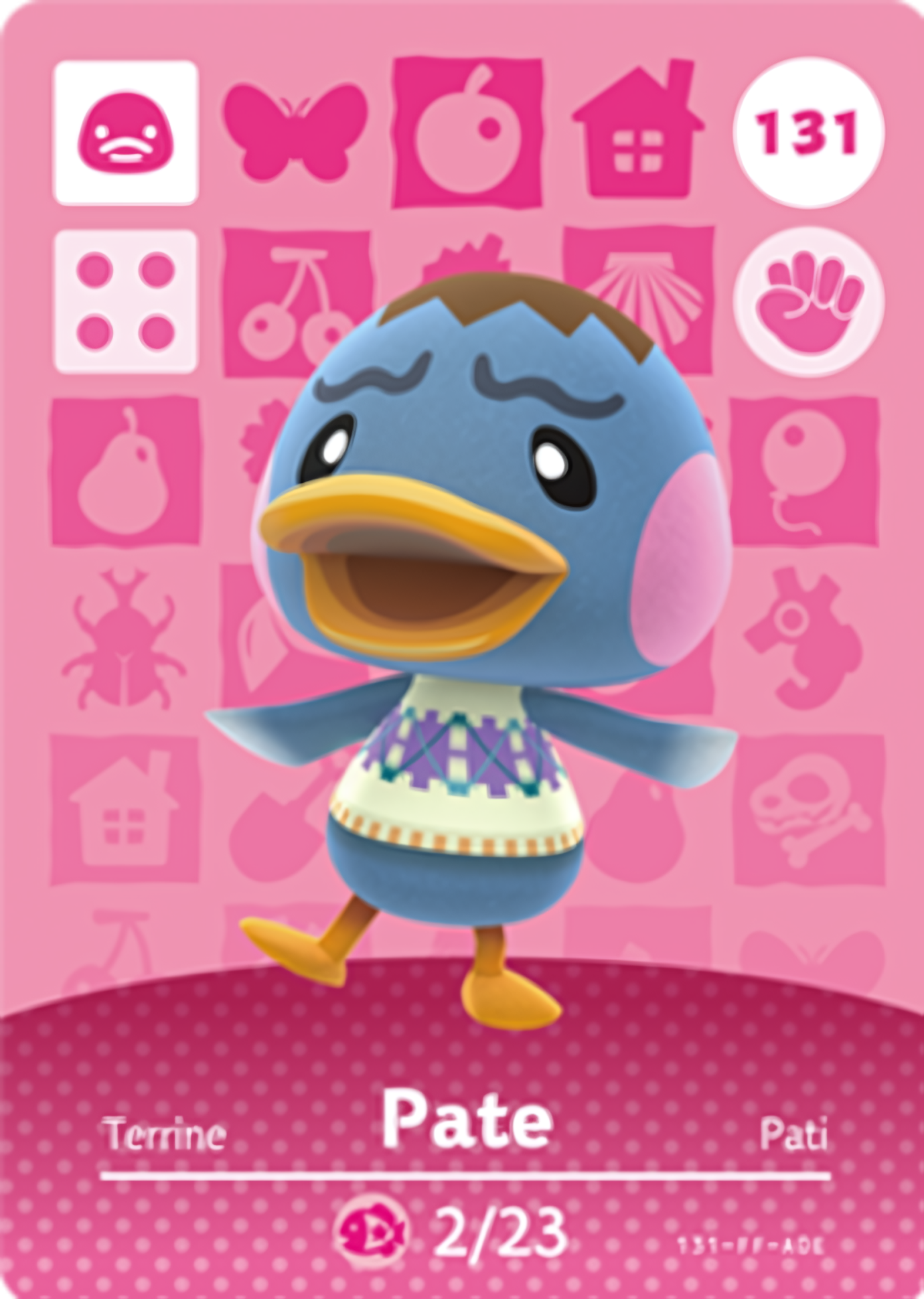 Pate NFC Card – Animal Crossing Series 2 Amiibo