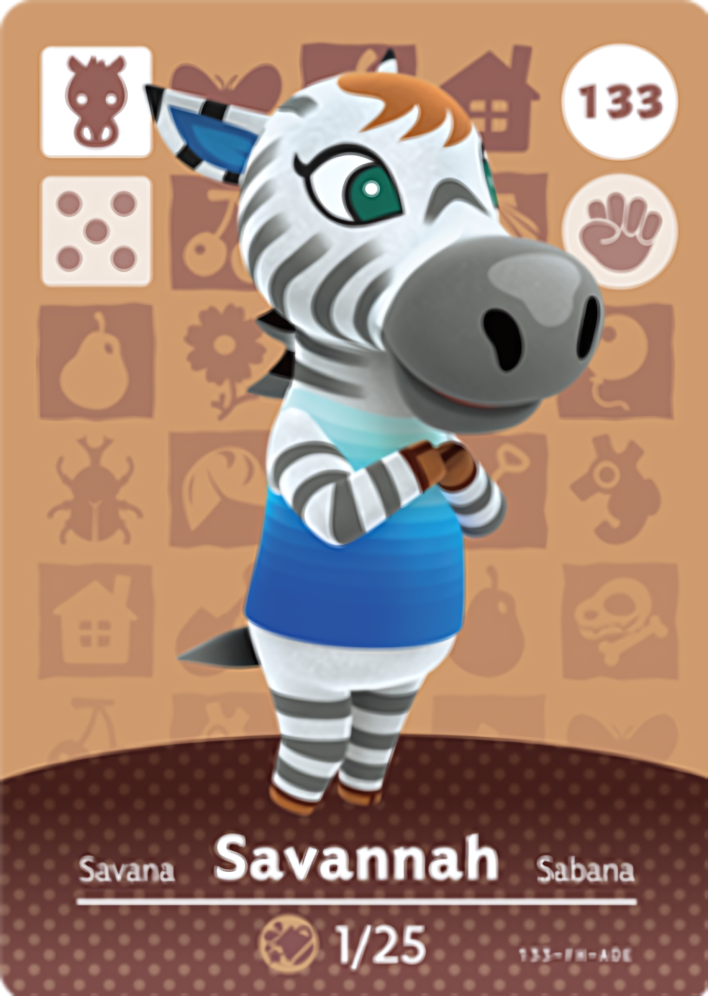 Savannah NFC Card – Animal Crossing Series 2 Amiibo