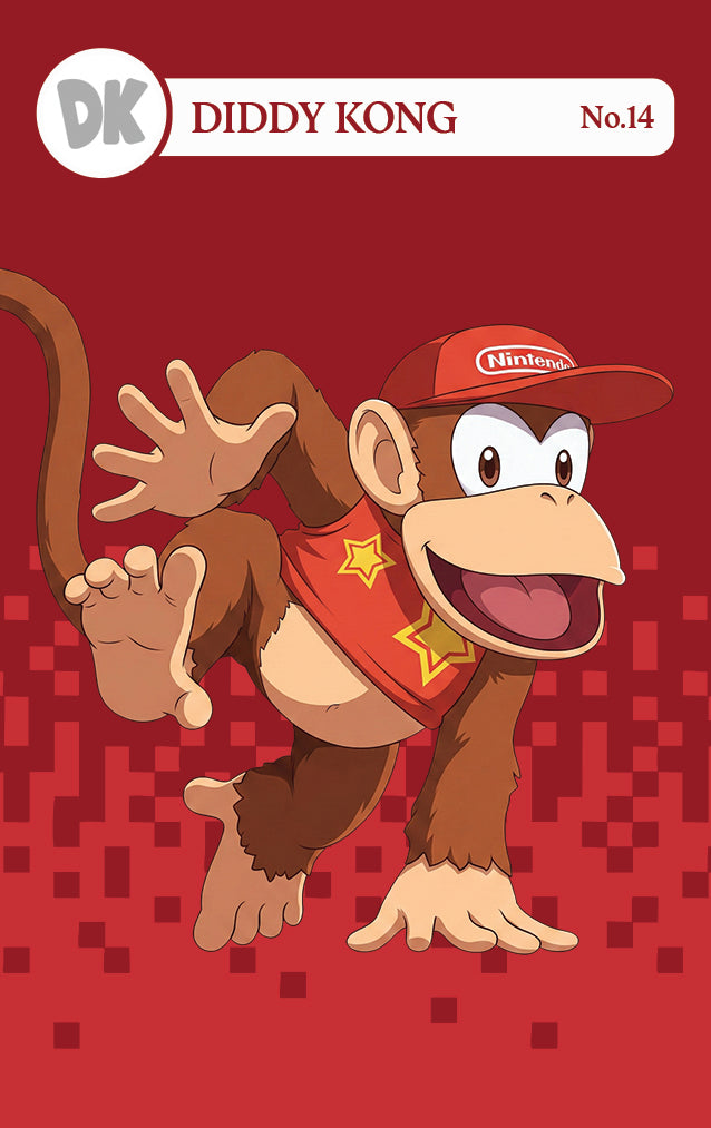 Diddy Kong NFC Card – Smash Bros Amiibo