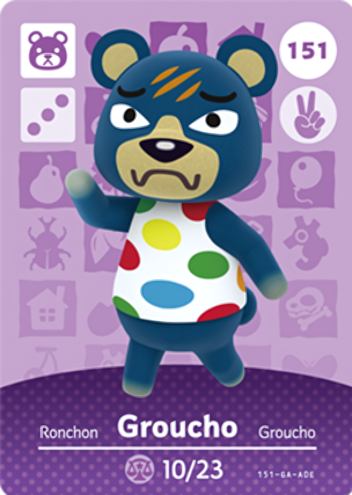Groucho NFC Card – Animal Crossing Series 2 Amiibo
