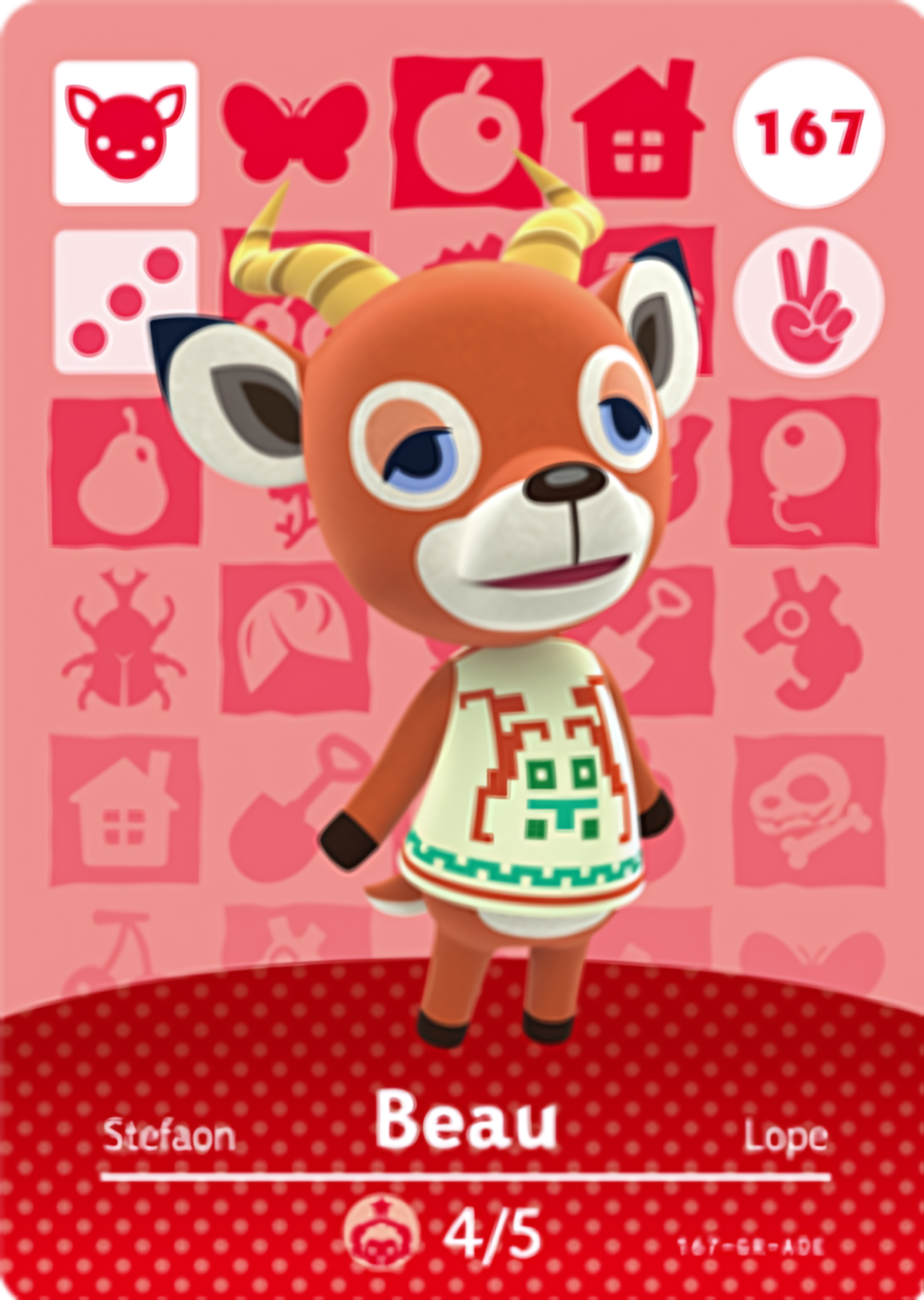 Beau NFC Card – Animal Crossing Series 2 Amiibo