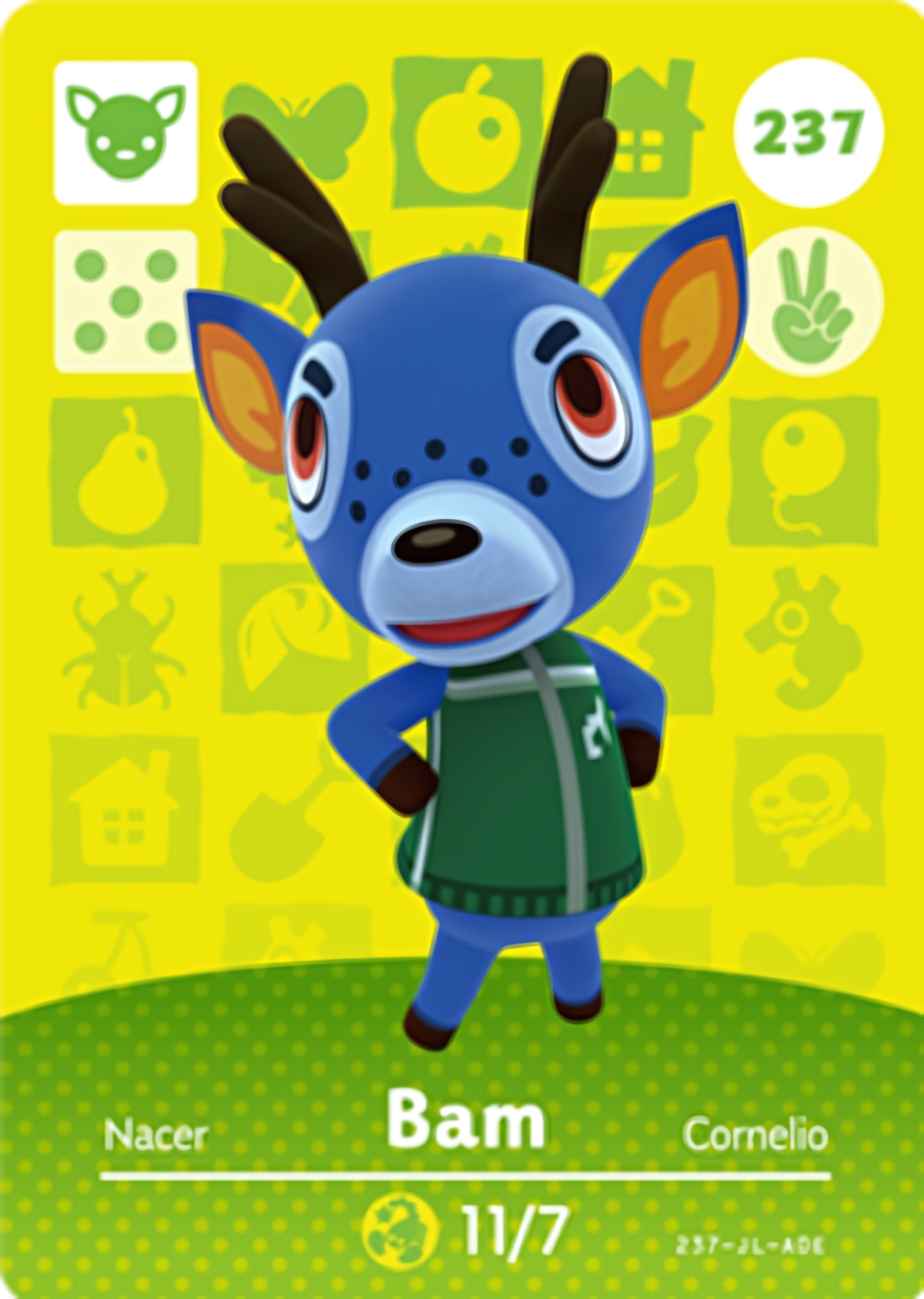 Bam NFC Card – Animal Crossing Series 3 Amiibo