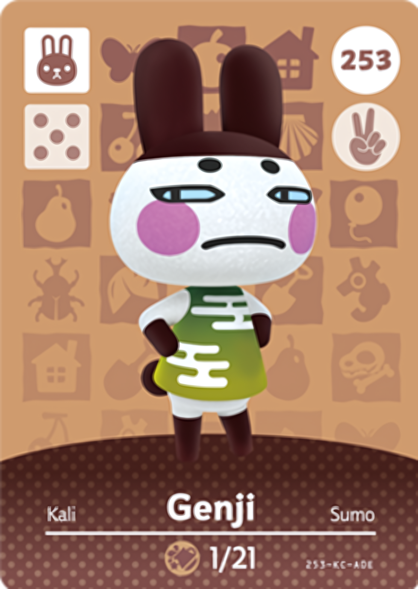 Genji NFC Card – Animal Crossing Series 3 Amiibo