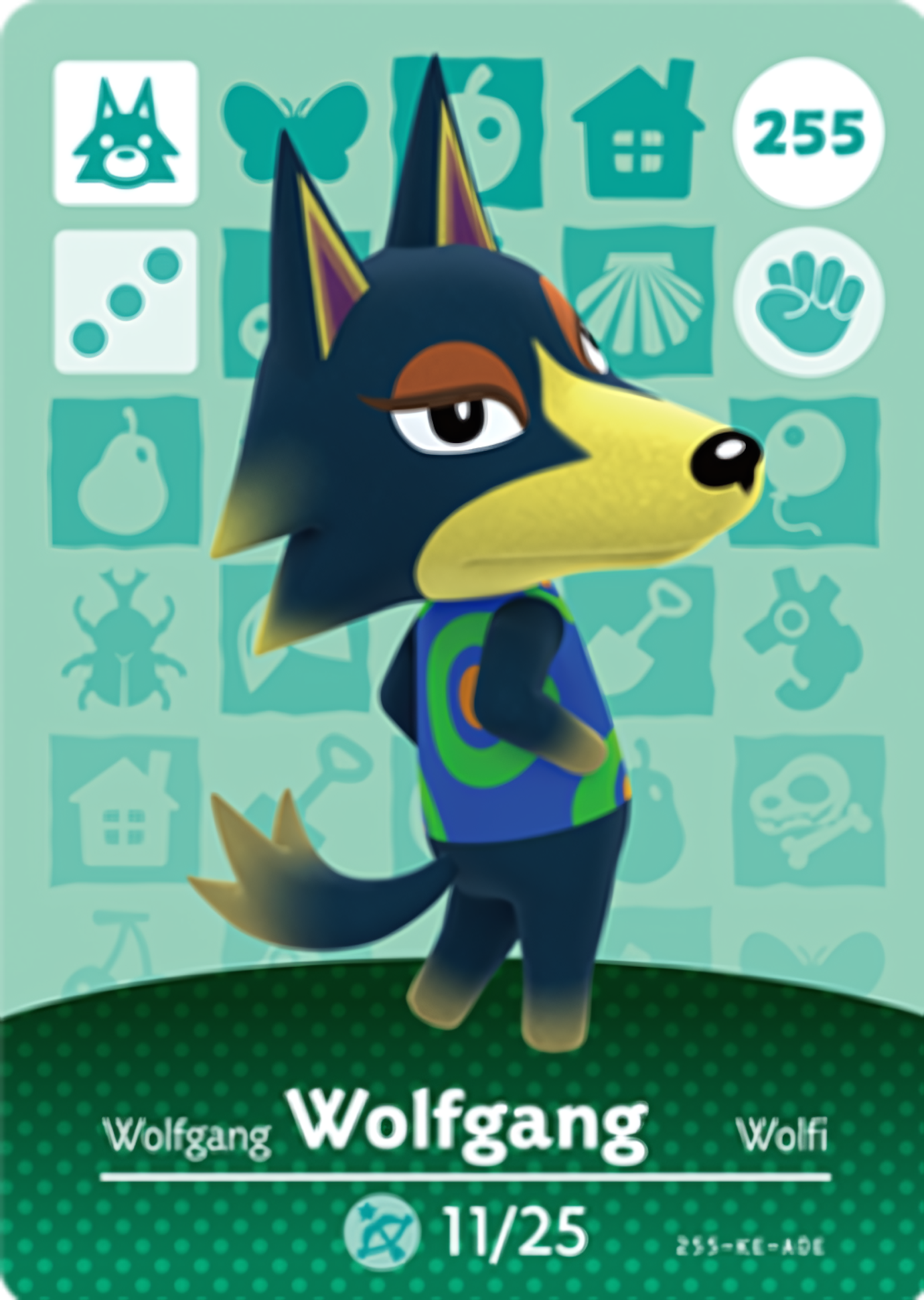 Wolfgang NFC Card – Animal Crossing Series 3 Amiibo