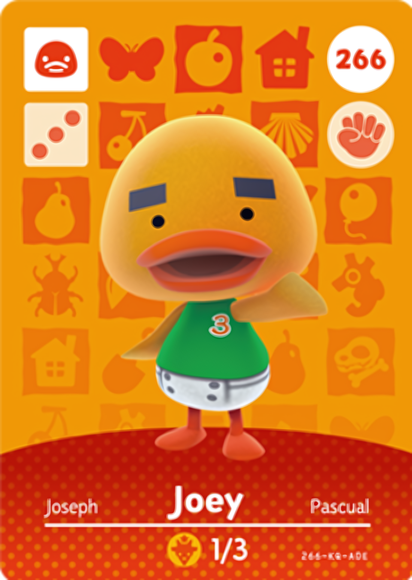 Joey NFC Card – Animal Crossing Series 3 Amiibo