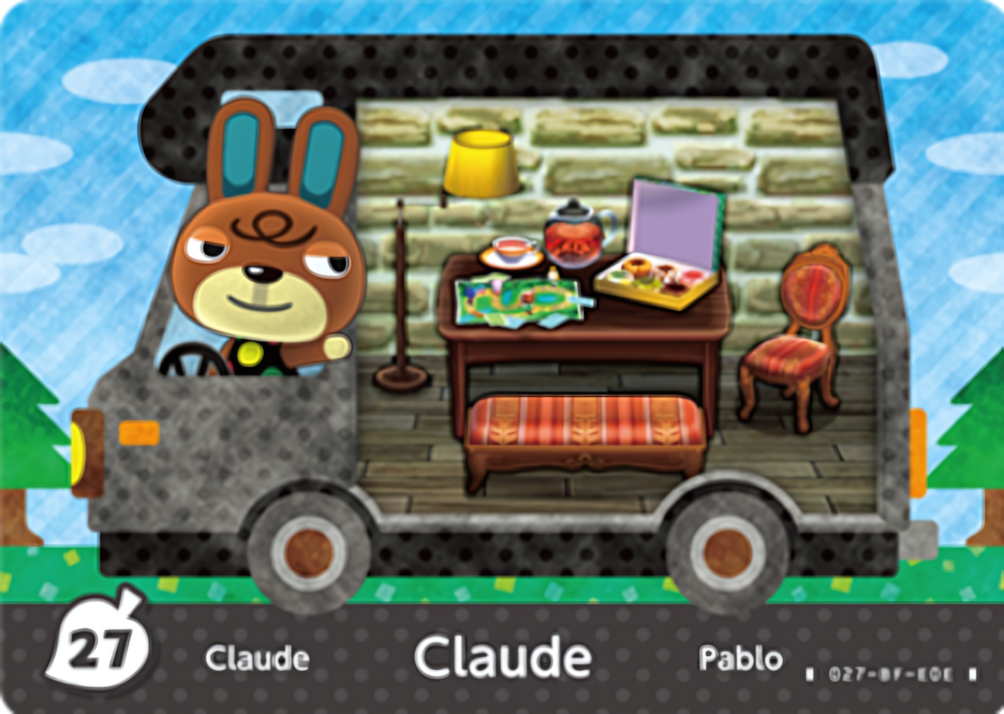 Claude NFC Villager Card – New Leaf – Welcome Amiibo