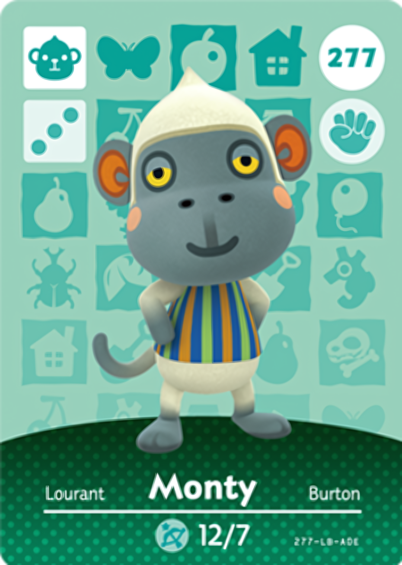 Monty NFC Card – Animal Crossing Series 3 Amiibo