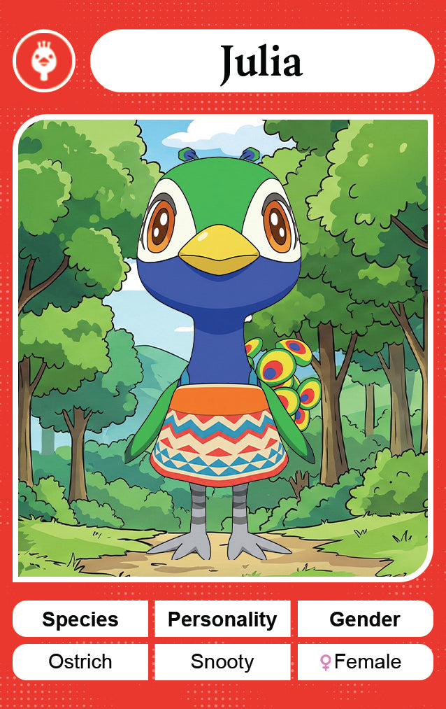Julia - Nookpals x Animal Crossing – New Leaf Welcome Amiibo NFC Card