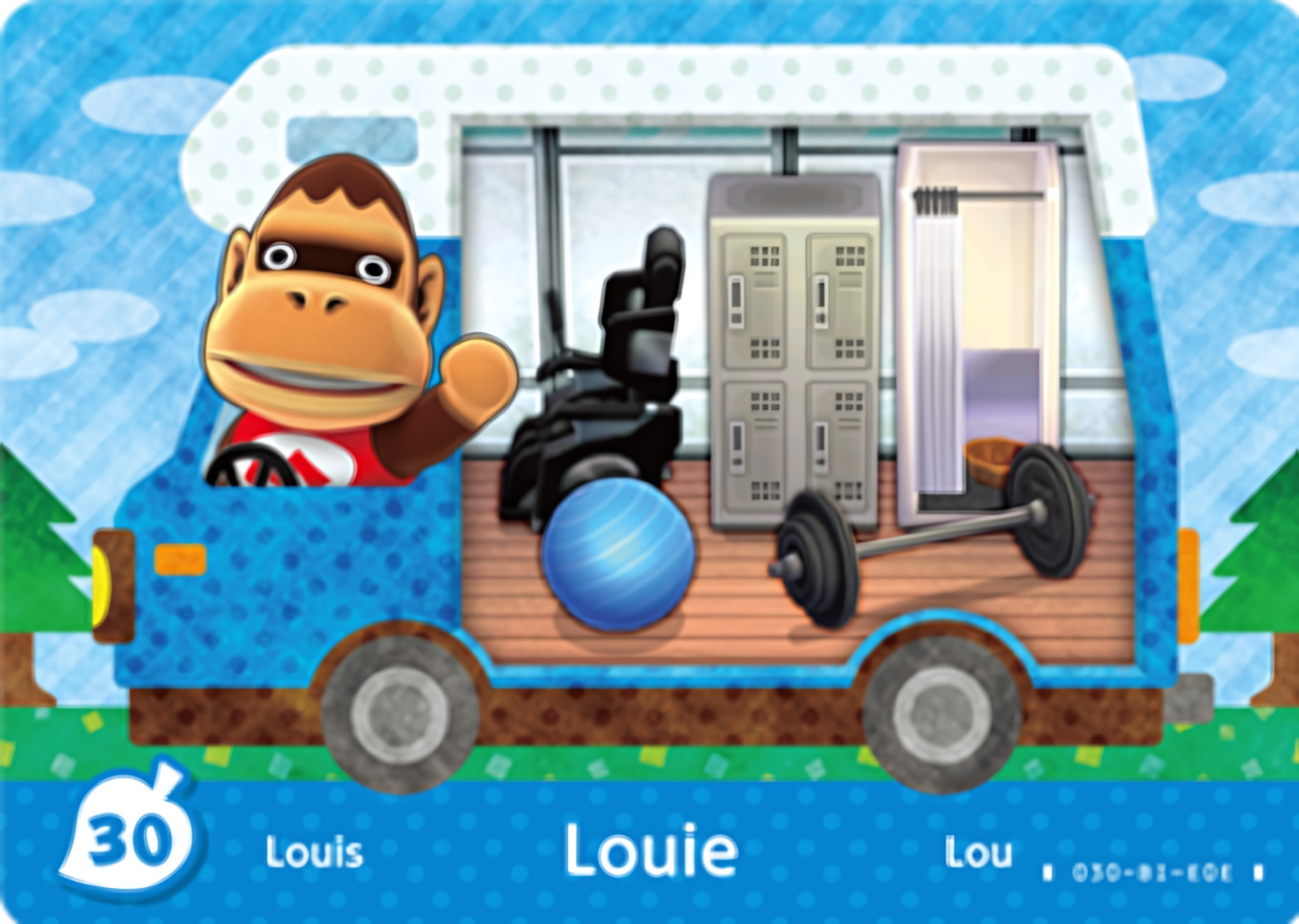 Louie NFC Villager Card – New Leaf – Welcome Amiibo
