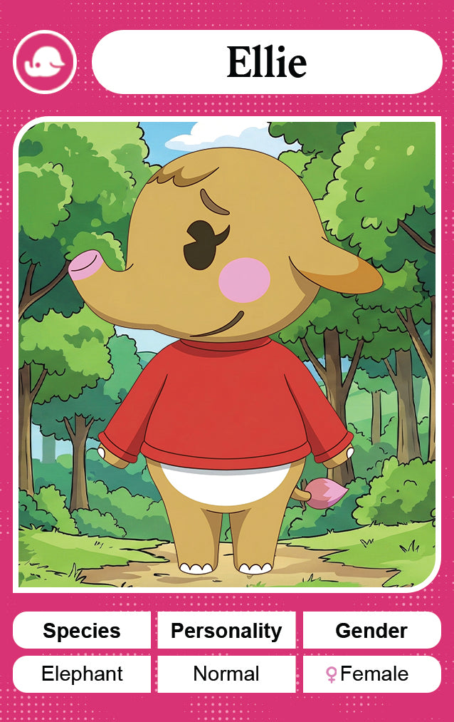 Ellie - Nookpals x Animal Crossing – New Leaf Welcome Amiibo NFC Card