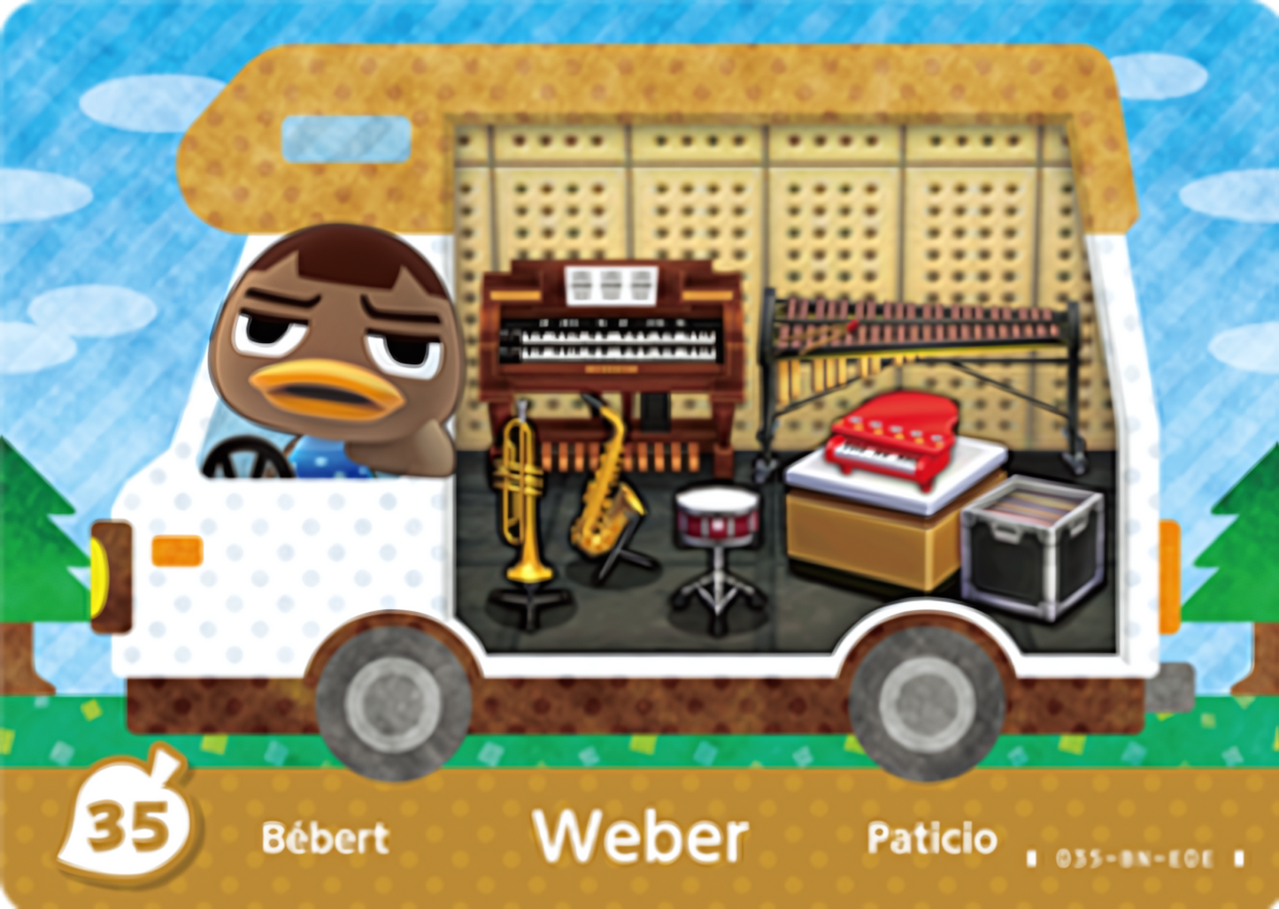 Weber NFC Villager Card – New Leaf – Welcome Amiibo
