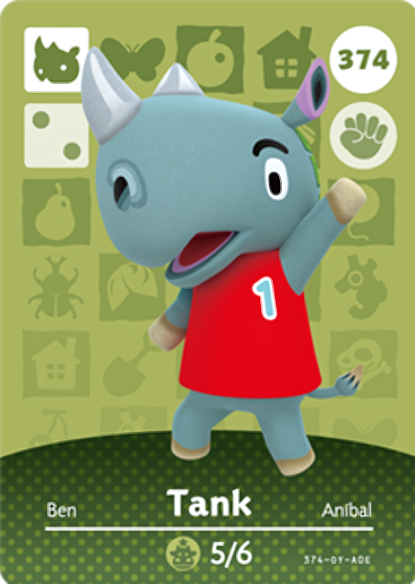 Tank NFC Card – Animal Crossing Series 4 Amiibo