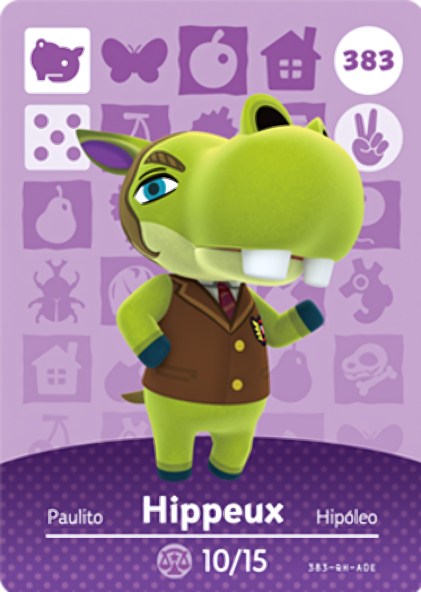 Hippeux NFC Card – Animal Crossing Series 4 Amiibo