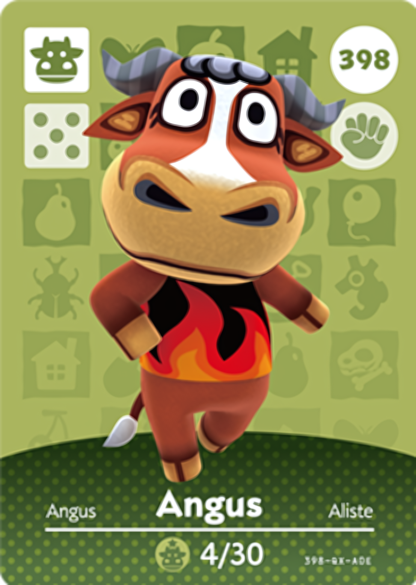 Angus NFC Card – Animal Crossing Series 4 Amiibo