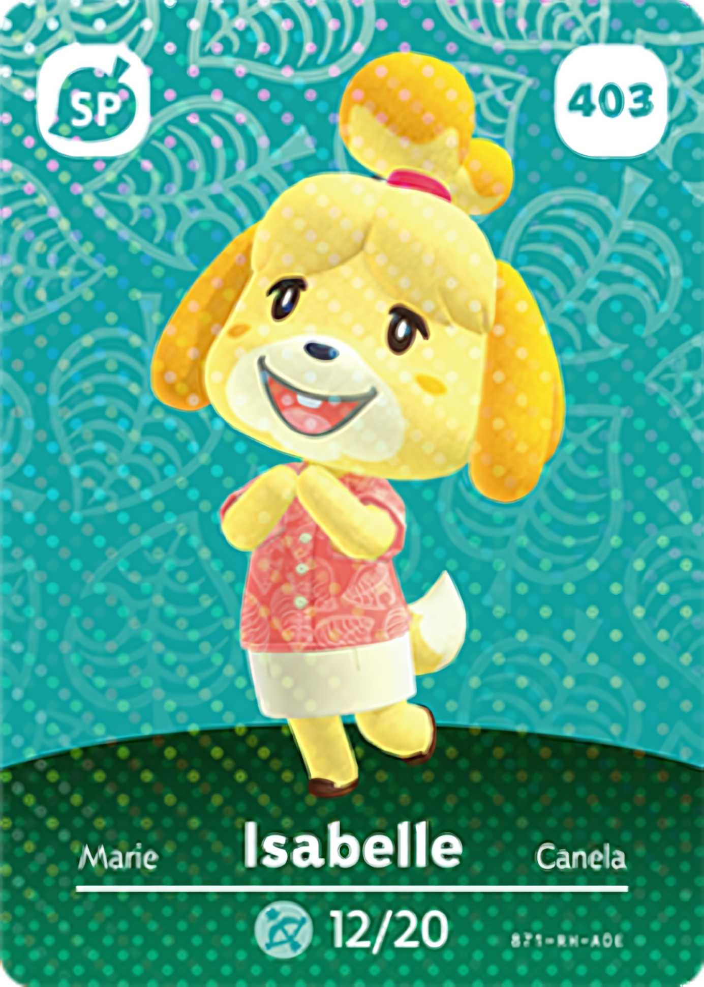 Isabelle NFC Card – Animal Crossing Series 5 Amiibo