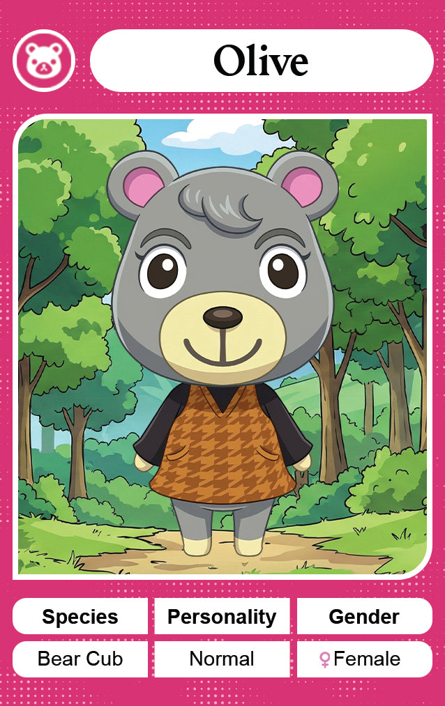 Olive - Nookpals x Animal Crossing – New Leaf Welcome Amiibo NFC Card