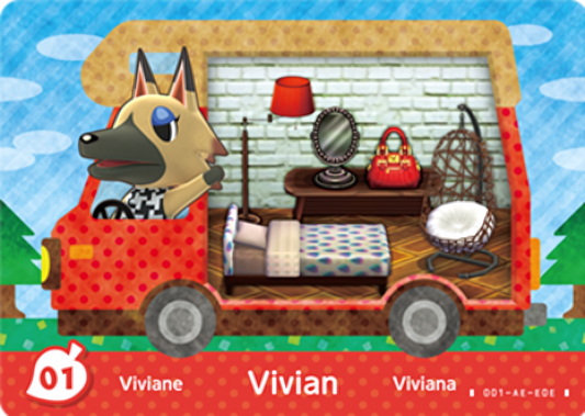 Vivian NFC Villager Card – New Leaf – Welcome Amiibo