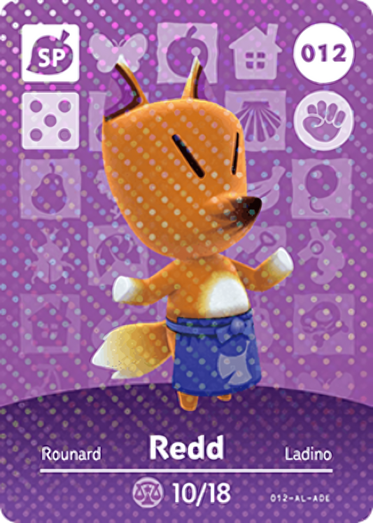 Redd NFC Card – Animal Crossing New Horizons Amiibo