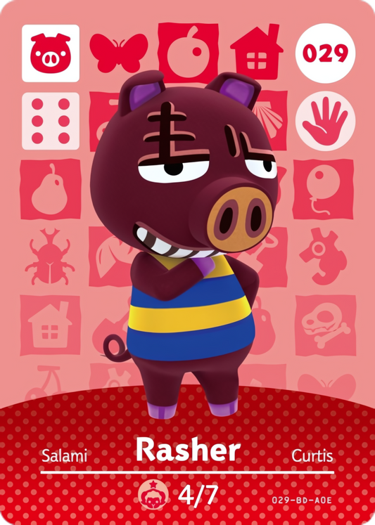 Rasher NFC Card – Animal Crossing New Horizons Amiibo