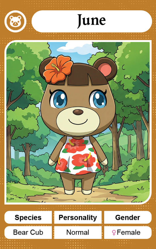 June - Nookpals x Animal Crossing – New Leaf Welcome Amiibo NFC Card