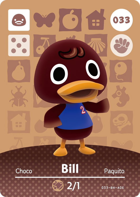 Bill NFC Card – Animal Crossing New Horizons Amiibo