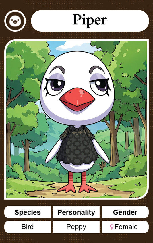 Piper - Nookpals x Animal Crossing – New Leaf Welcome Amiibo NFC Card