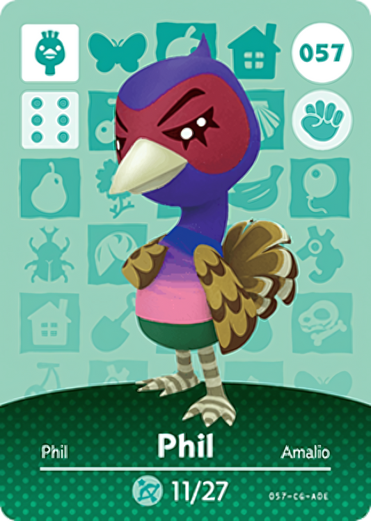 Phil NFC Card – Animal Crossing New Horizons Amiibo