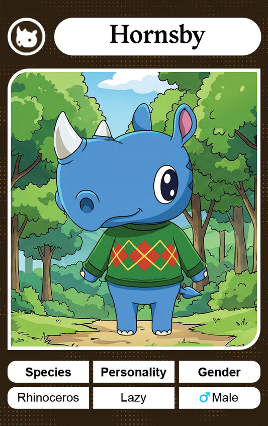 Hornsby - Nookpals x Animal Crossing – New Leaf Welcome Amiibo NFC Card
