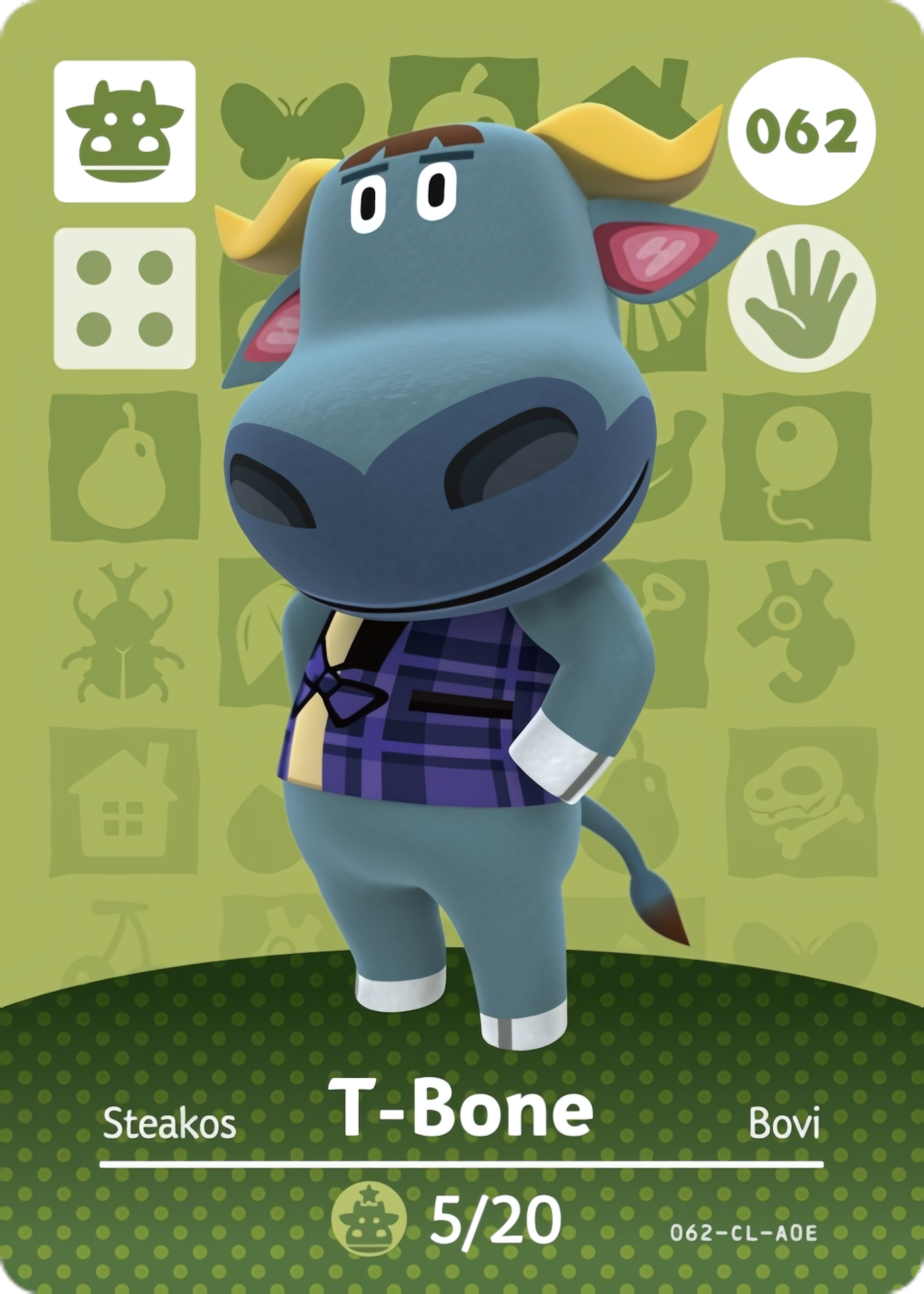 T-Bone NFC Card – Animal Crossing New Horizons Amiibo