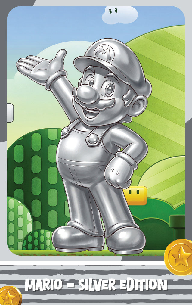 Mario - Silver Edition - Nookpals x Super Mario - Amiibo NFC Card