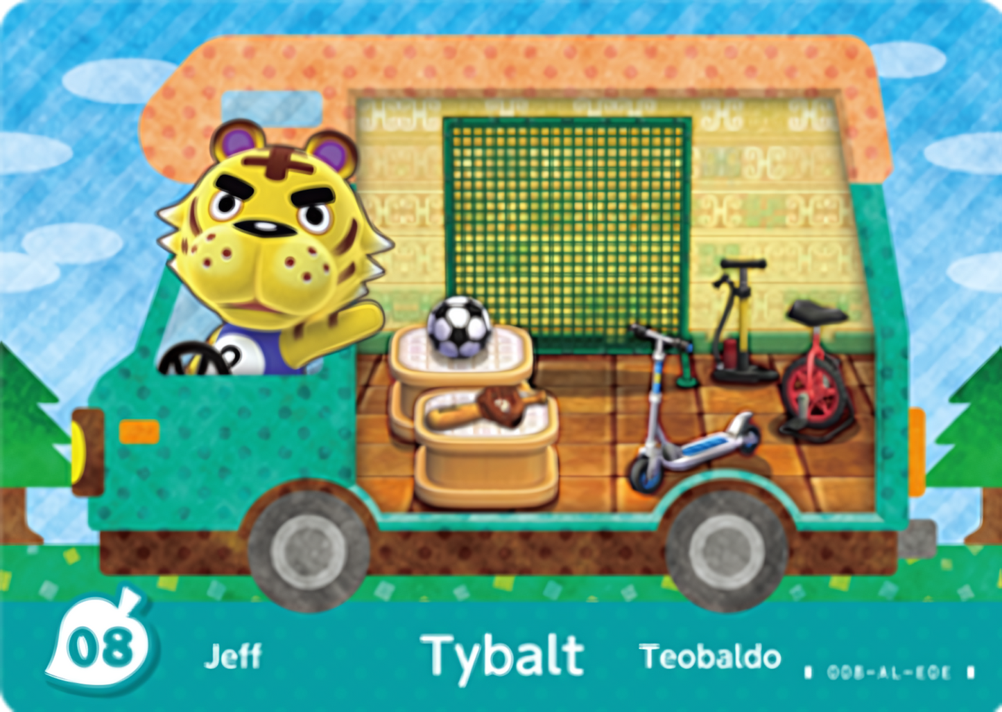 Tybalt NFC Villager Card – New Leaf – Welcome Amiibo