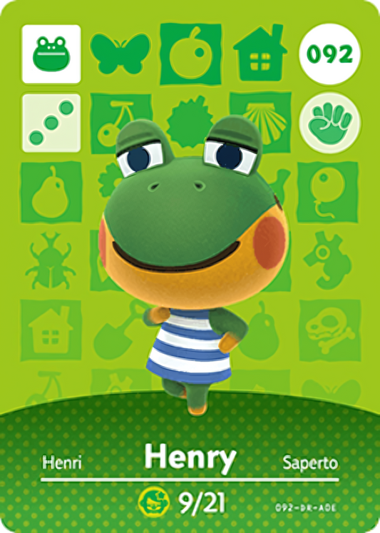 Henry NFC Card – Animal Crossing New Horizons Amiibo