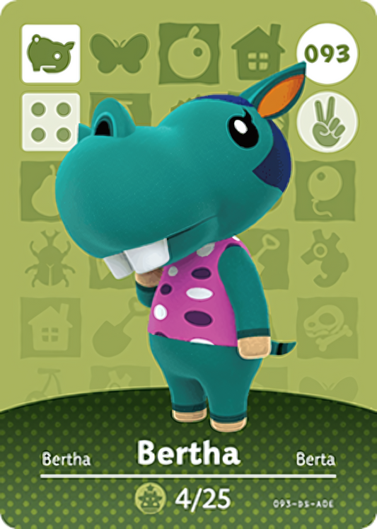 Bertha NFC Card – Animal Crossing New Horizons Amiibo