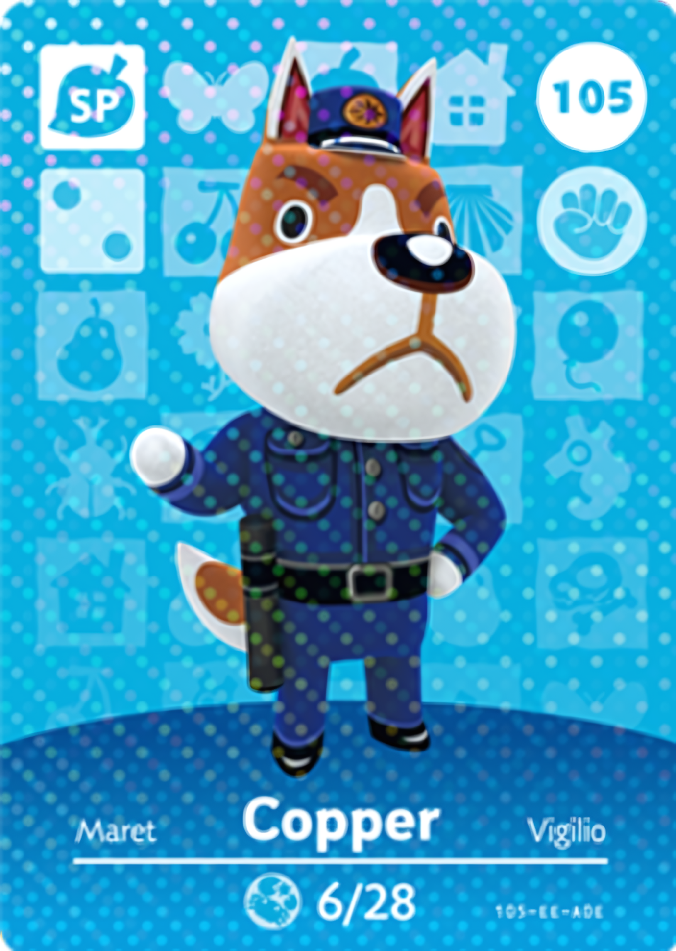 Copper NFC Card – Animal Crossing Series 2 Amiibo