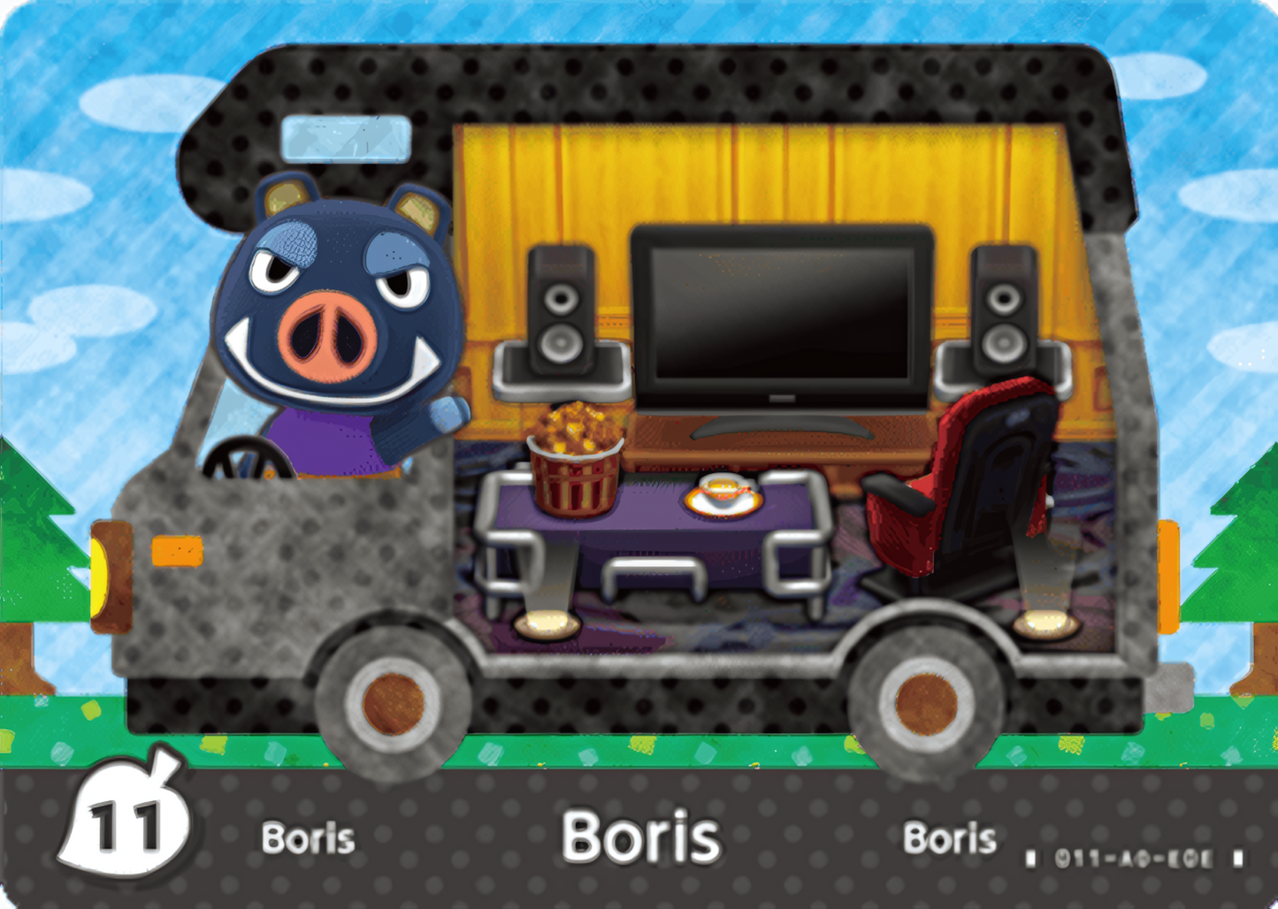 Boris NFC Villager Card – New Leaf – Welcome Amiibo