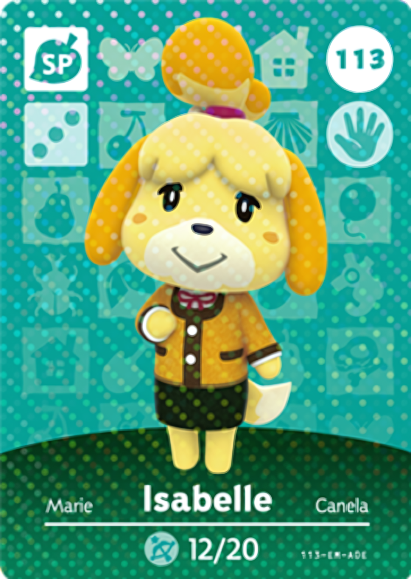Isabelle (Winter) NFC Card – Animal Crossing Series 2 Amiibo