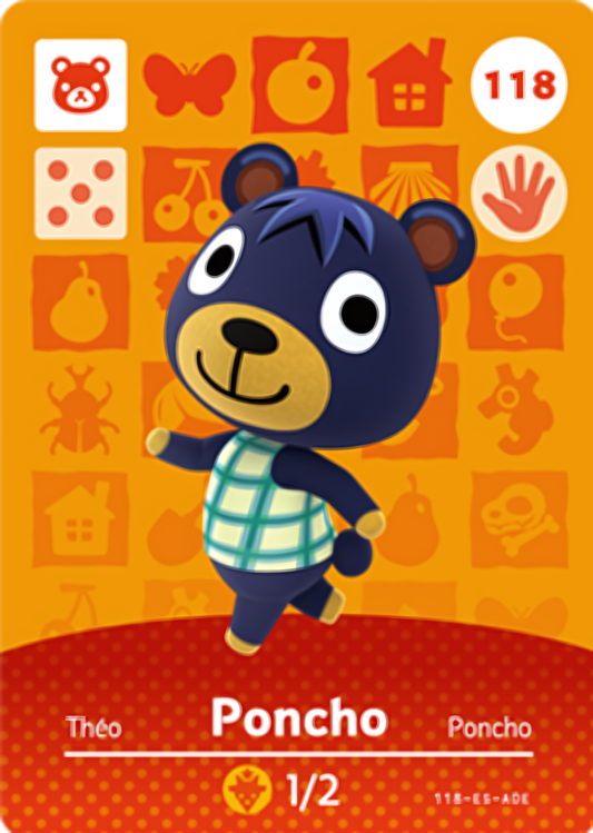 Poncho NFC Card – Animal Crossing Series 2 Amiibo