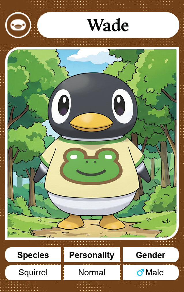 Wade - Nookpals x Animal Crossing – New Leaf Welcome Amiibo NFC Card