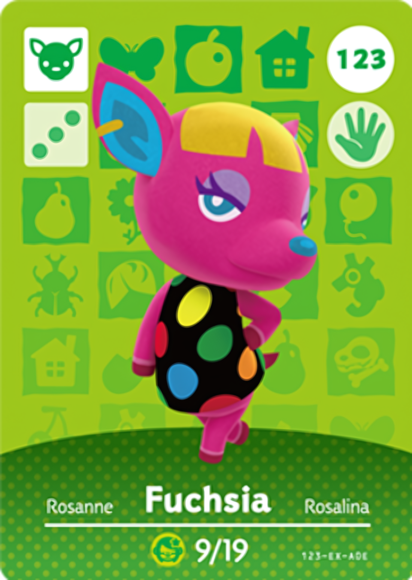 Fuchsia NFC Card – Animal Crossing Series 2 Amiibo