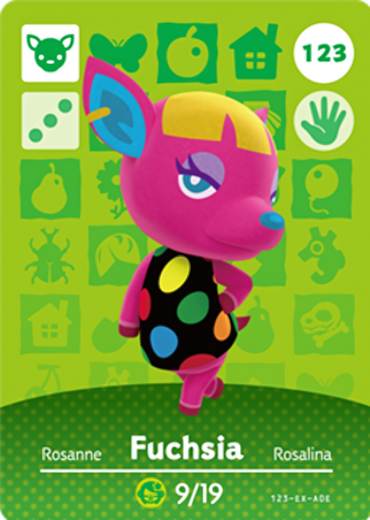 Fuchsia NFC Card – Animal Crossing Series 2 Amiibo